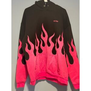 Kill Crew Black and Pink Flame Sweater
